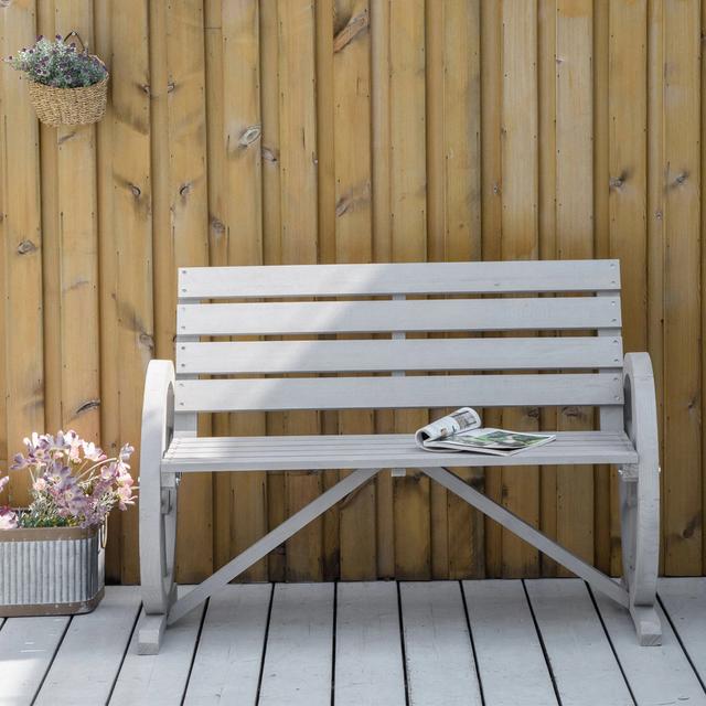 Laceymay Wooden Traditional Bench/Park bench Ebern Designs on Productcaster.