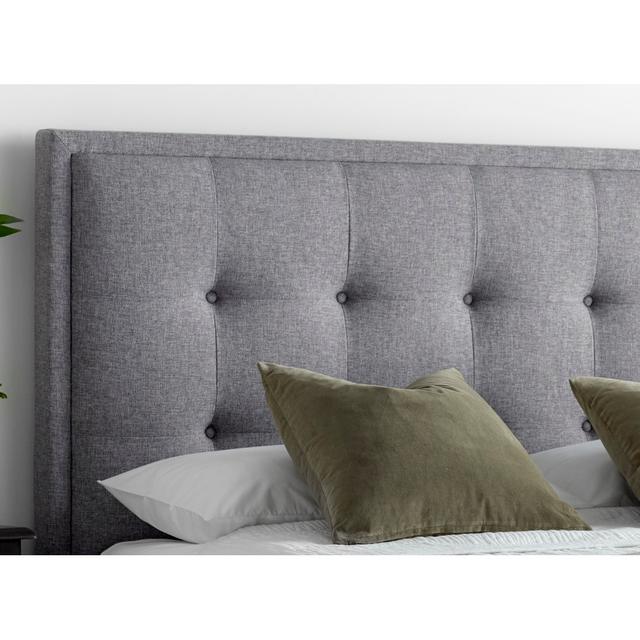 Leendert Upholstered Platform Bed Ebern Designs Size: Super King (6'), Colour: Grey on Productcaster.