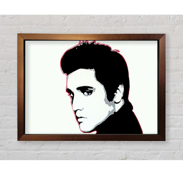 Elvis Portrait White - Single Picture Frame Art Prints Marlow Home Co. Size: 100cm H x 141.4cm W x 3.4cm D on Productcaster.