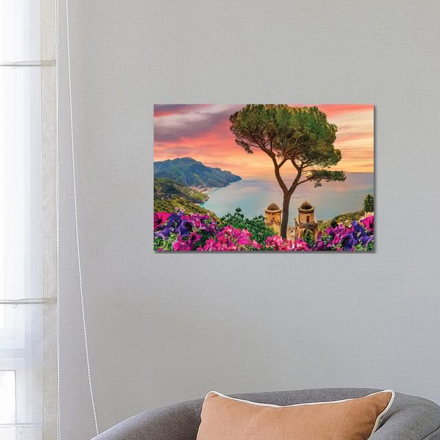 Amalfi Coast Sunset,Italy by Susanne Kremer - Wrapped Canvas Print Alpen Home Size: 45.72cm H x 66.04cm W x 1.91cm D on Productcaster.