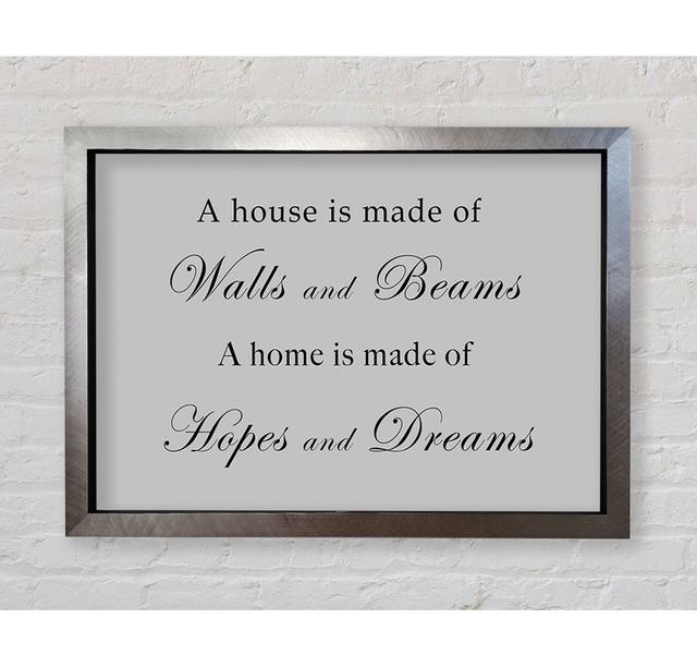 Home Quote Walls N Beams Hopes N Dreams - Single Picture Frame Art Prints Bright Star Size: 59.7cm H x 84.1cm W, Colour: Grey on Productcaster.