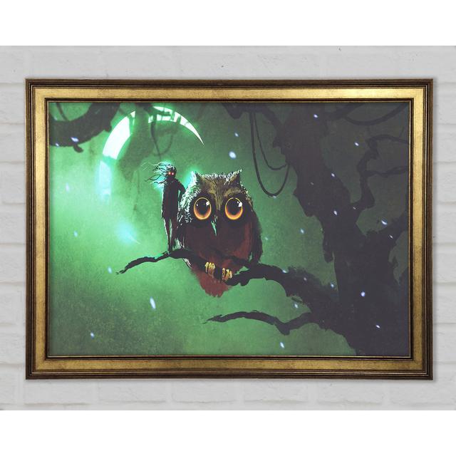 The Visit From The Owl - Single Picture Frame Art Prints Alpen Home Size: 59.1cm H x 84.1cm W 1.5cm D on Productcaster.