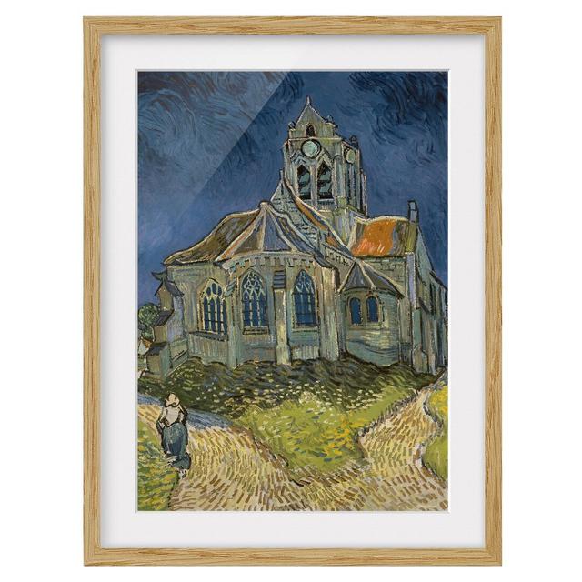 'Auvers-sur-Oise Church' by Vincent van Gogh Framed Painting Print East Urban Home Frame Options: Natural oak, Size: 70cm H x 50cm W on Productcaster.