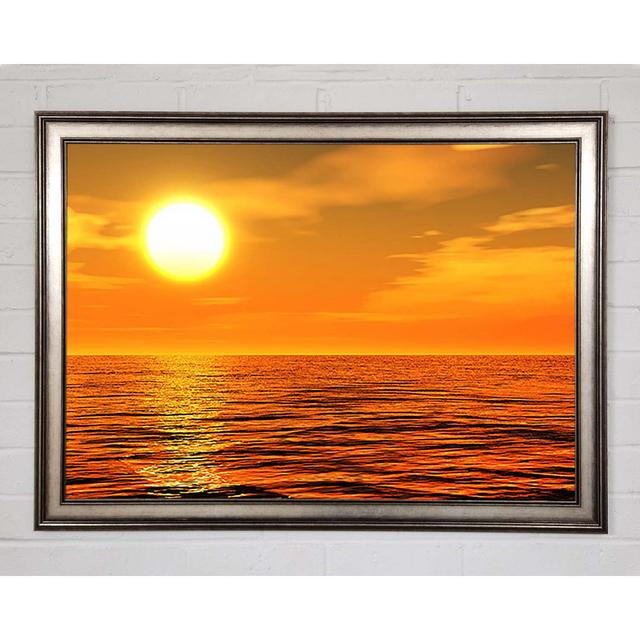 Golden Glow Framed Print House of Hampton Size: 29.7cm H x 42cm W x 1.5cm D, Format: Gunmetal Framed Paper on Productcaster.