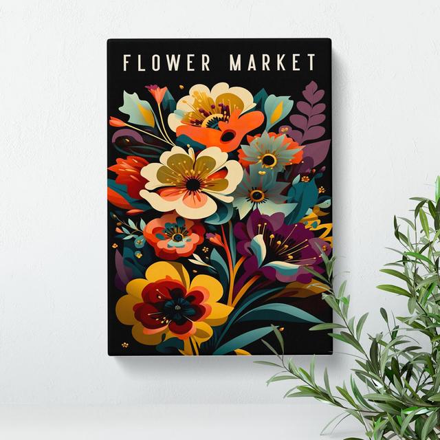 XMKTMKT-183 Contemporary Flower Market Exhibition No.5 - Wrapped Canvas Print George Oliver on Productcaster.