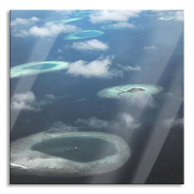 Dream Islands In The Sea - No Frame Print on Glass Brayden Studio Size: 80cm H x 80cm W x 0.4cm D on Productcaster.