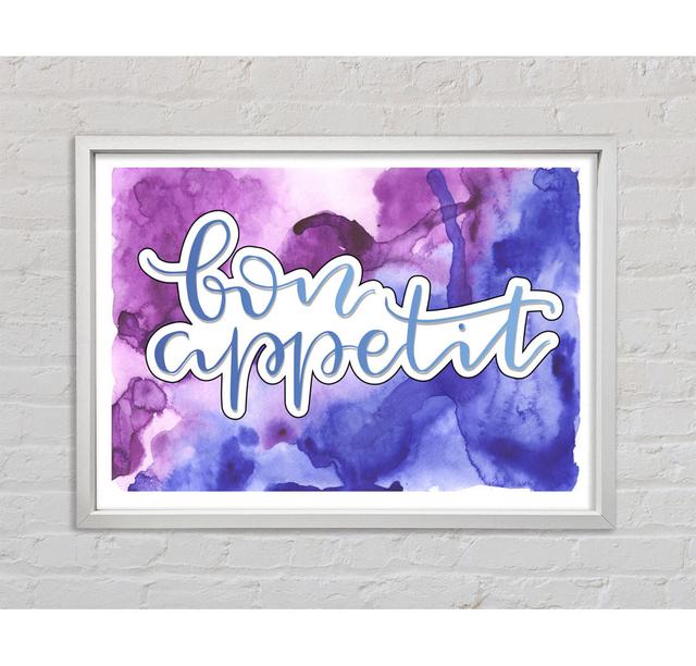 Bon Appetit Saying - Single Picture Frame Art Prints on Canvas Bright Star Size: 100cm H x 141.4cm W x 3.3cm D on Productcaster.