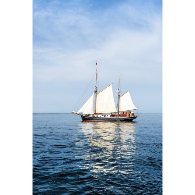 Ship On Blue Water by Reach-art - Wrapped Canvas Print Breakwater Bay Size: 46cm H x 30cm W x 3.8cm D on Productcaster.