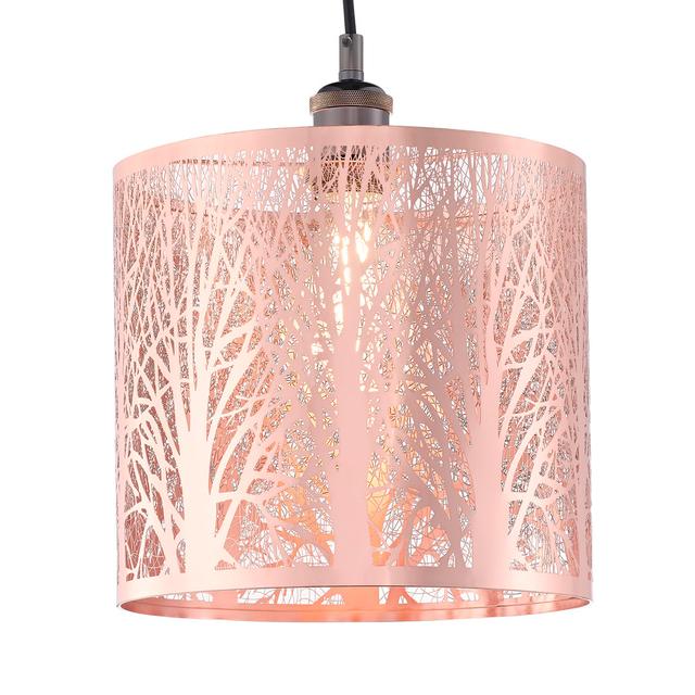 Unique and Beautiful Metal Forest Design Ceiling Pendant Shade 17 Stories Colour: Copper on Productcaster.