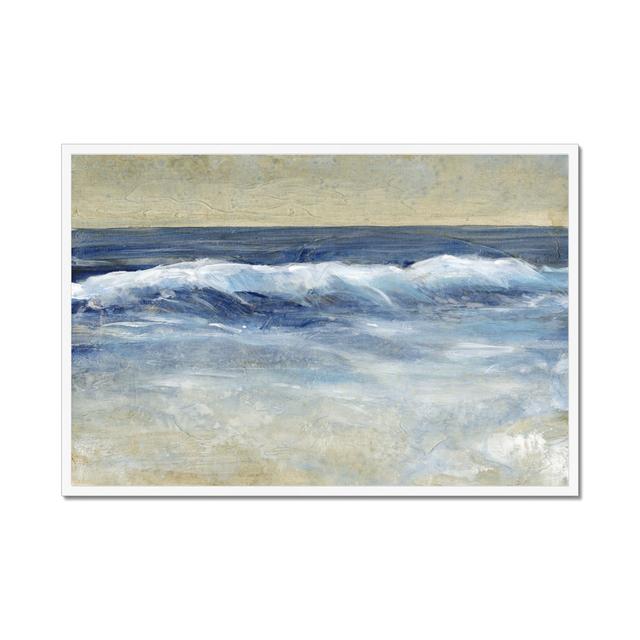 Breaking Shore Waves II by Timothy O' Toole - Painting Print Beachcrest Home Format: White Framed Paper Print, Size: 65cm H x 95cm W x 2.3cm D on Productcaster.