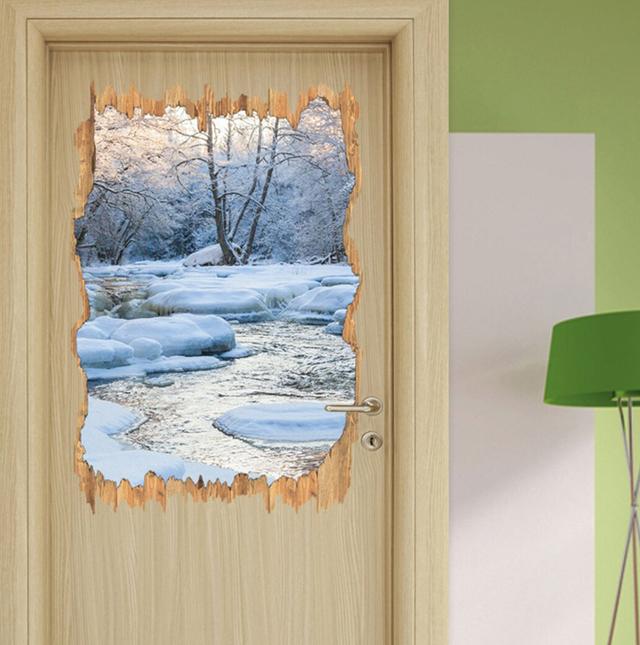 Wandtattoo Bach in Winterlandschaft East Urban Home on Productcaster.