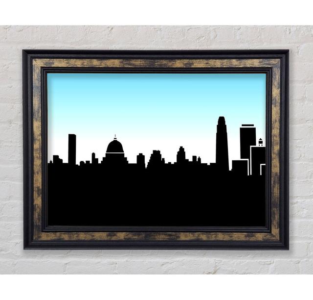 City Skyline Silhouette - Single Picture Frame Art Prints Bright Star Size: 42cm H x 59.7cm W x 8cm D on Productcaster.