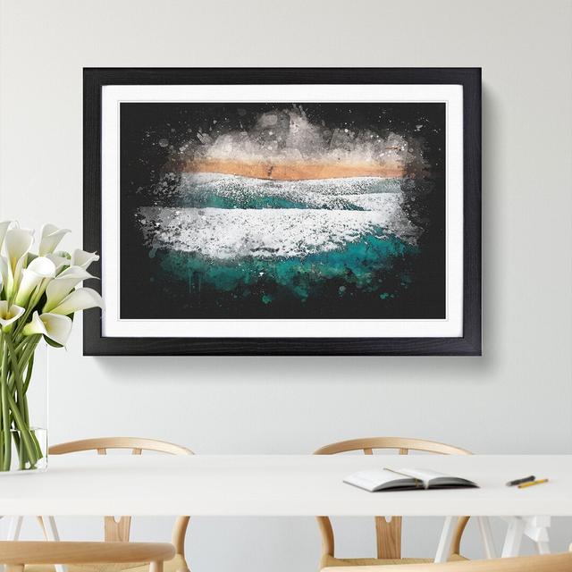 Beach Views in San Francisco Paint Splash - Picture Frame Graphic Art East Urban Home Size: 36cm H x 48cm W x 2cm D, Frame Option: Black on Productcaster.