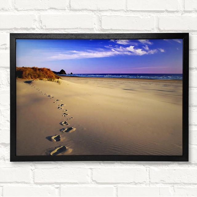 Footprints Of Time Framed Print Highland Dunes Size: 59.7cm H x 84.1cm W on Productcaster.