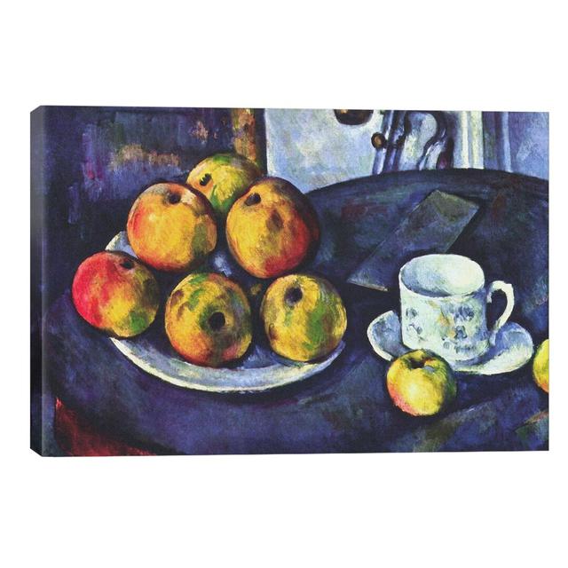 'Still Life with Apples' by Paul Cezanne Painting on Wrapped Canvas East Urban Home Size: 45.72cm H x 66.04cm W x 3.81cm D on Productcaster.