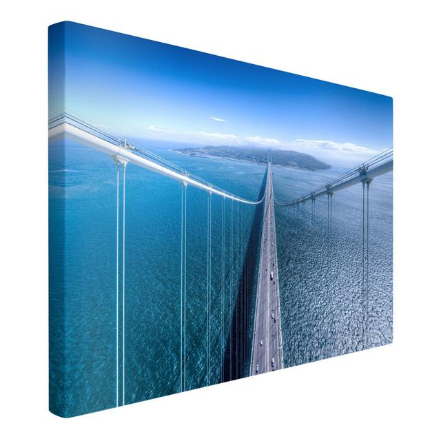 Bridge to the Island - Wrapped Canvas Photograph Highland Dunes Size: 40cm H x 60cm W, Format: Canvas on Productcaster.