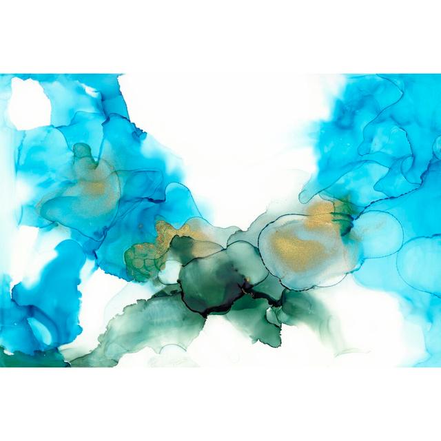 Aqua Bloom I Ivy Bronx Size: 51cm H x 76cm W on Productcaster.