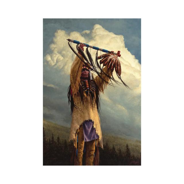 Keeper Of The Sacred Pipe by - Wrapped Canvas Painting Latitude Vive Size: 45.72cm H x 30.48cm W x 1.91cm D on Productcaster.