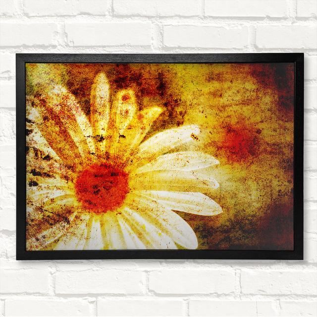 Yellow Daisy Splash - Print Ophelia & Co. Size: 84.1cm H x 118.9cm W x 3.4cm D, Format: Gold Framed Paper on Productcaster.