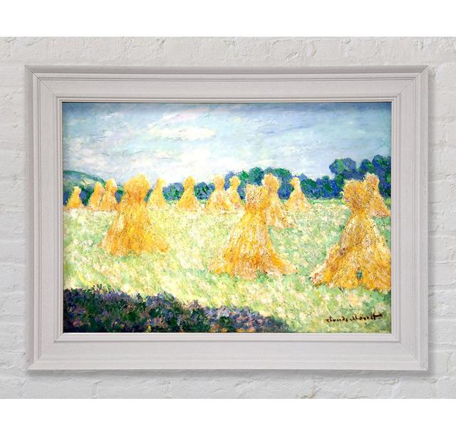 Monet The Young Ladies Of Giverny Framed Print August Grove Size: 29.7cm H x 42cm W x 8cm D, Format: White Framed Paper on Productcaster.