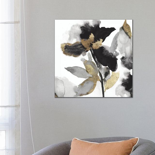 Petals Leaves II by Asia Jensen - Wrapped Canvas Painting ClassicLiving Size: 66.04cm H x 66.04cm W x 1.91cm D on Productcaster.