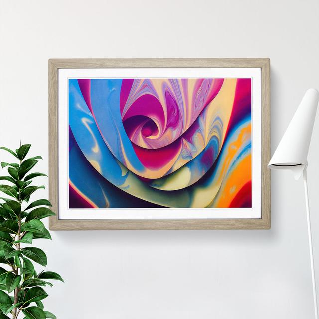 Pleasant Modern Abstract - Picture Frame Graphic Art Metro Lane Format: Oak Framed, Size: 34cm H x 46cm W x 2cm D on Productcaster.