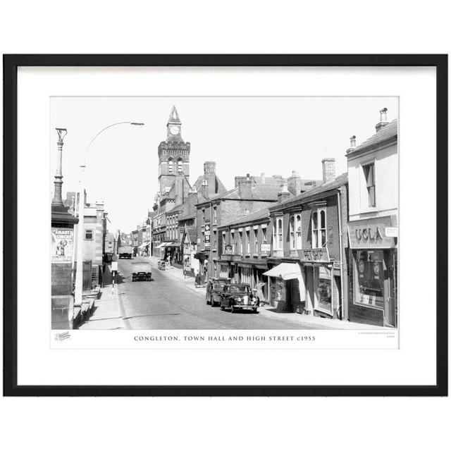 Congleton, Town Hall And High Street C1955 by Francis Frith - Single Picture Frame Print The Francis Frith Collection Size: 40cm H x 50cm W x 2.3cm D on Productcaster.