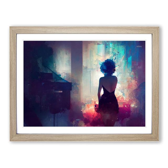 Woman in the Mist - Picture Frame Graphic Art 17 Stories Frame Colour: Oak , Size: 25cm H x 34cm W on Productcaster.