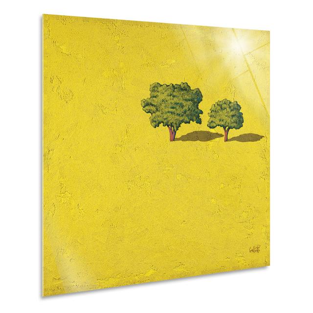 Wandbild Trees Yellow Background von Stefano Calisti Marlow Home Co. Format: Kunststoff/Acryl, Größe: 100 cm H x 100 cm B on Productcaster.