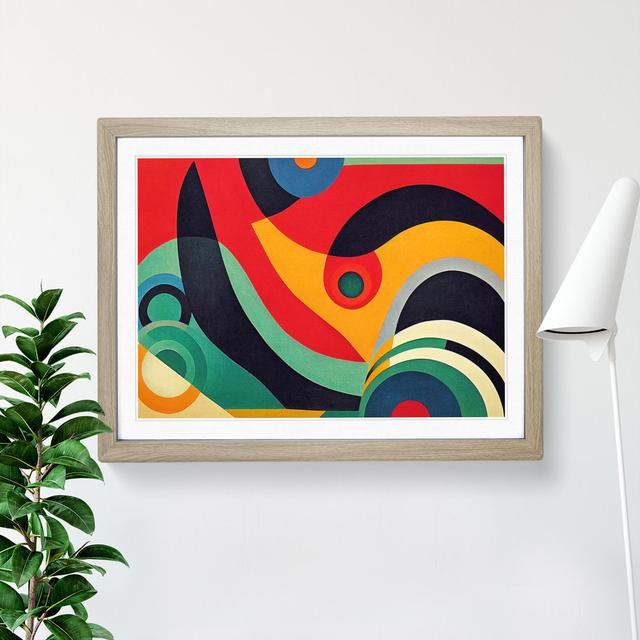 Elegant Abstract - Picture Frame Graphic Art Metro Lane Size: 25cm H x 34cm W x 2cm D, Frame Colour: Oak on Productcaster.