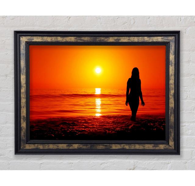 The Goddess Of The Orange Ocean Sun - Single Picture Frame Art Prints Bright Star Size: 59.7cm H x 84.1cm W x 8cm D on Productcaster.