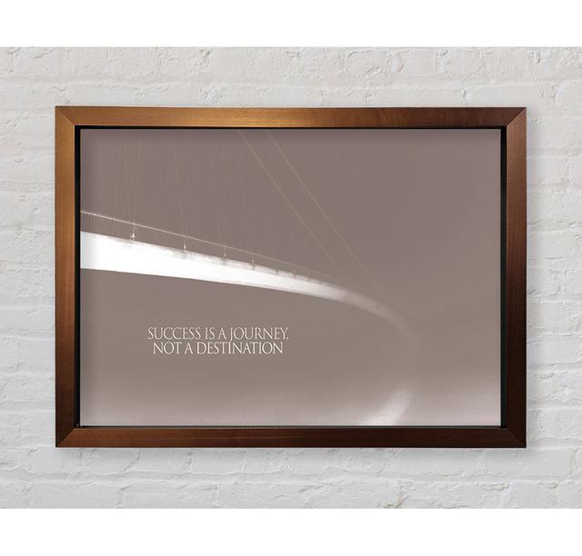 Success Is A Journey Pink Framed Print Wall Art Happy Larry Colour: Beige, Size: 59.7cm H x 84.1cm W x 3.4cm D, Format: Bronze Framed Paper on Productcaster.