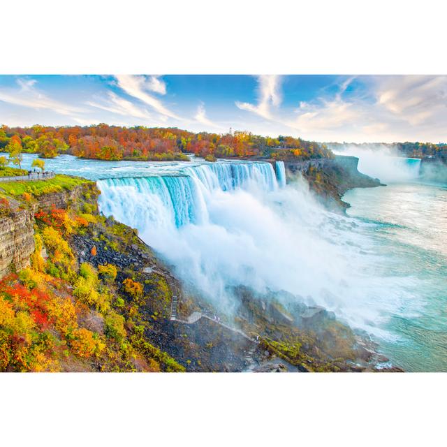 Niagara Falls Landscape by Orchidpoet - Wrapped Canvas Print Wall Art Production Network Size: 81cm H x 122cm W x 3.8cm D on Productcaster.