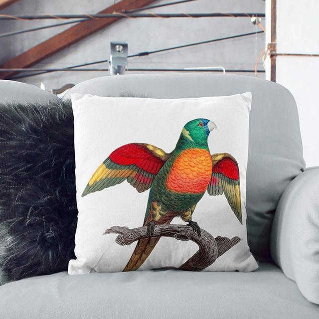 A Blue-Headed Parrot Square Throw Cushion East Urban Home Size: 55 x 55 cm, Backing Colour: White on Productcaster.