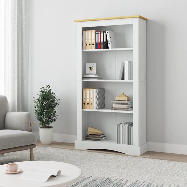 Baskerville Bookcase Brambly Cottage Colour: White on Productcaster.