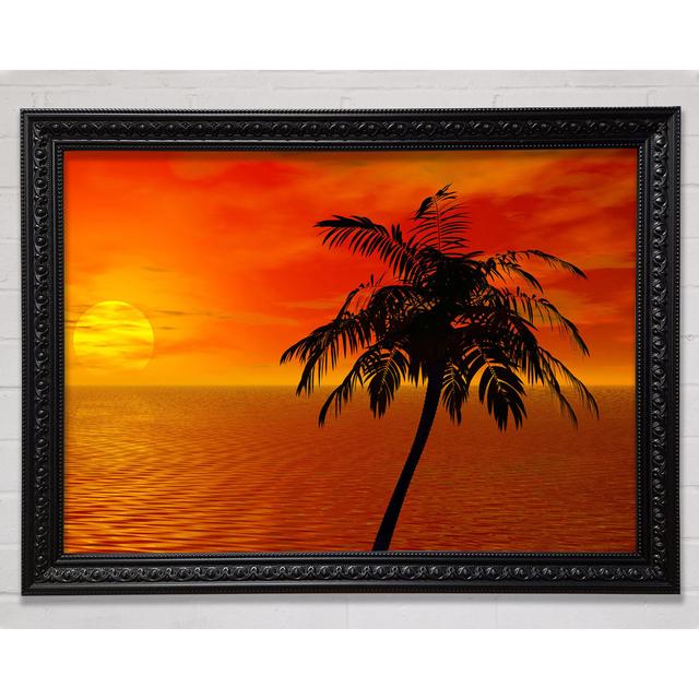 Palm Tree Ocean Sun - Print Bright Star Size: 59.1cm H x 84.1cm W x 3cm D on Productcaster.