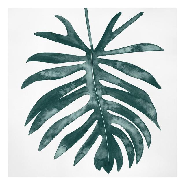 Emerald Green Philodendron Angustisectum - Wrapped Canvas Painting Bay Isle Home Size: 60cm H x 60cm W, Colour: Green, Format: 260g/m² Canvas on Productcaster.