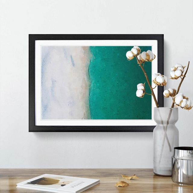 Sandy Beach - Picture Frame Graphic Art Print East Urban Home Frame Option: Black, Size: 50cm H x 76cm W x 2cm D on Productcaster.