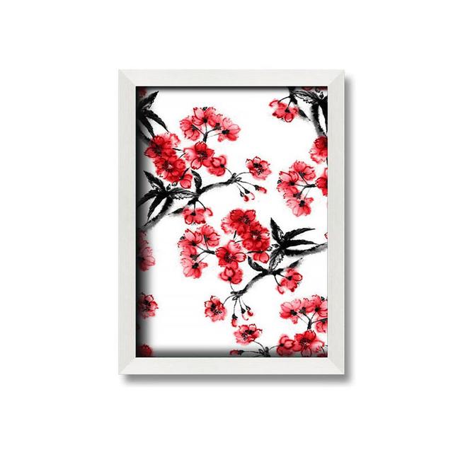 Florus Cherry Blossom Branches - Single Picture Frame Art Prints ClassicLiving Size: 21cm H x 29.7cm W x 10cm D on Productcaster.