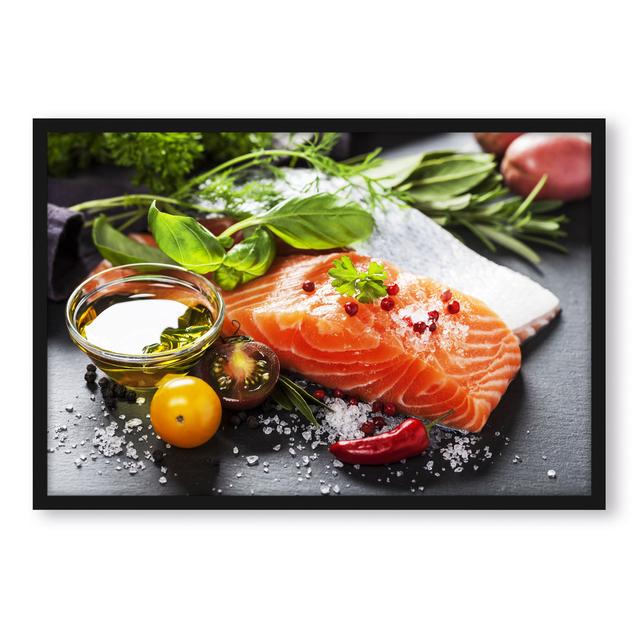 Gerahmtes Foto "Fresh Salmon Fillet" ModernMoments Größe: 38 cm H x 30 cm B x 2.5 cm T on Productcaster.