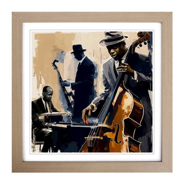 Jazz Gestural Art - Print Marlow Home Co. Frame Colour: Oak on Productcaster.