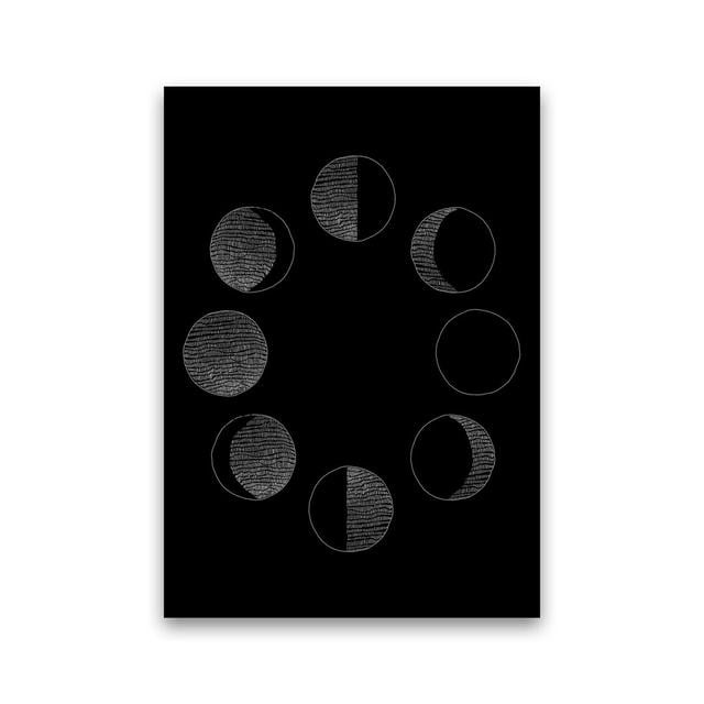 Moon Cycle Invert by Carissa Tanton - Graphic Art Print on Paper Brayden Studio Frame Option: Unframed, Size: 59cm H x 42cm W x 1cm D on Productcaster.