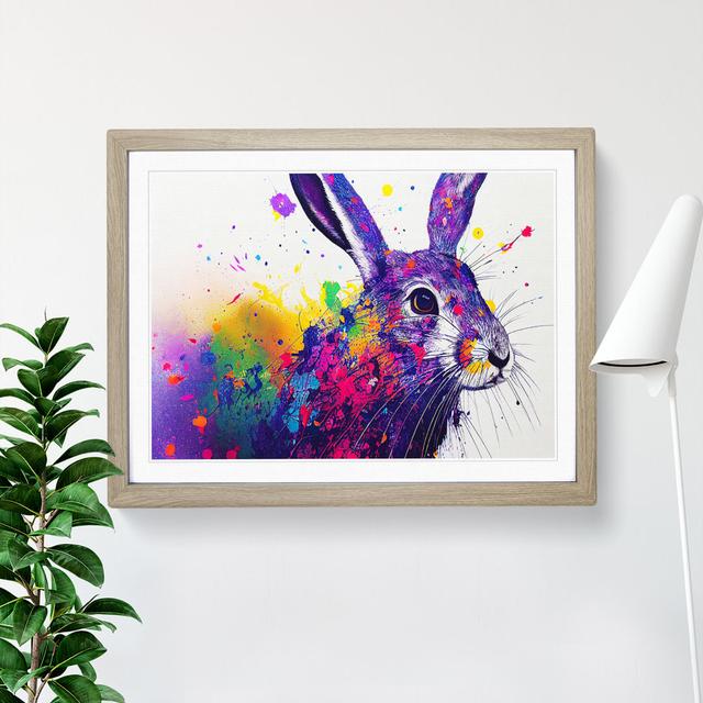 Hare Splash Vol.4 Abstract - Picture Frame Graphic Art Brambly Cottage Size: 34cm H x 46cm W x 2cm D, Format: Oak Framed on Productcaster.