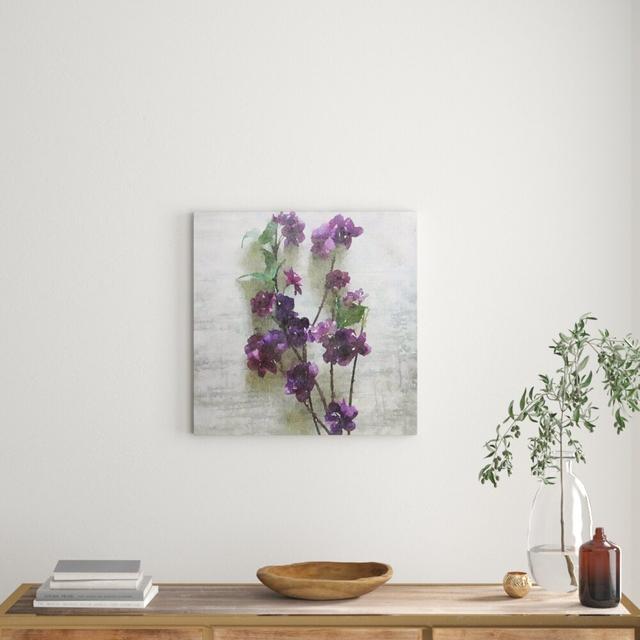 'Purple Garden 2' by Irena Orlov Painting Print on Wrapped Canvas East Urban Home Size: 61cm H x 61cm W x 3.81cm D on Productcaster.