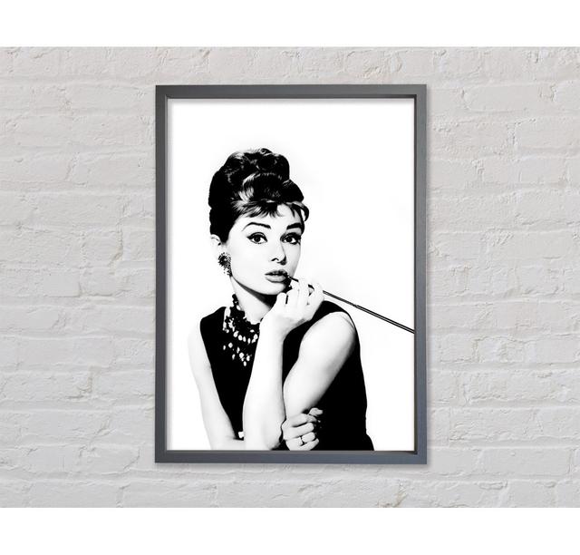 Audrey Hepburn Cigarette Framed Print Bright Star Size: 59.7cm H x 84.1cm W on Productcaster.