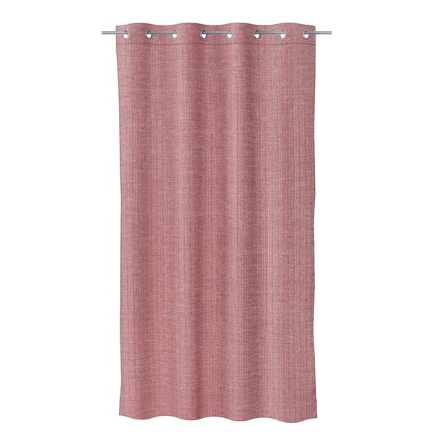 Barden Eyelet Semi Sheer Curtain Brambly Cottage Colour: Pink on Productcaster.