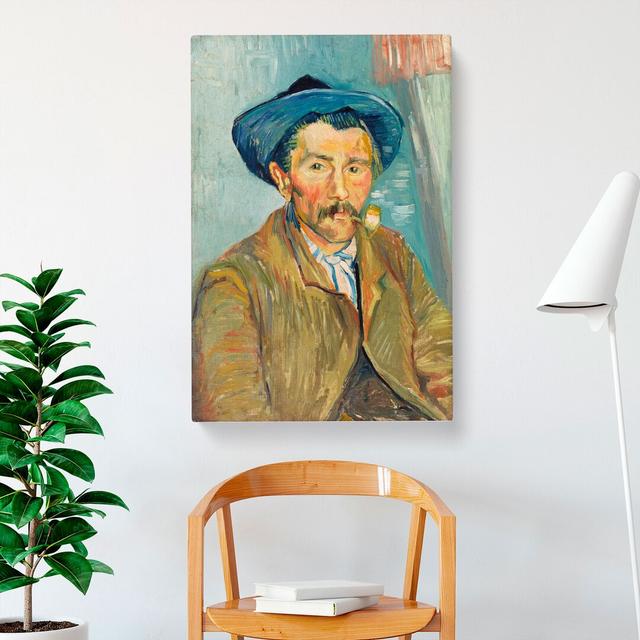 The Pipe Smoker by Vincent Van Gogh - Wrapped Canvas Painting East Urban Home Size: 50cm H x 35cm W x 3cm D on Productcaster.