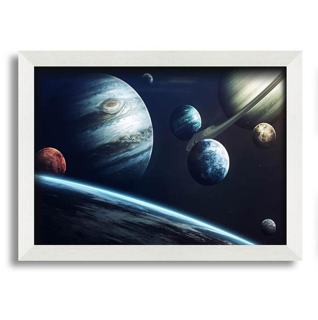 Out in Space Planets - Single Picture Frame Art Prints Latitude Run Size: 29.7cm H x 42cm W x 10cm D on Productcaster.