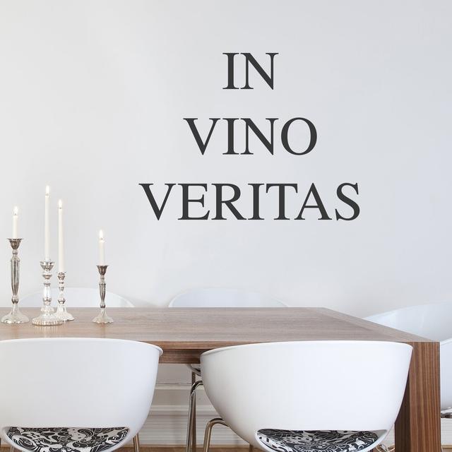 IN VINO VERITAS LATIN Wall Sticker East Urban Home Colour: Purple on Productcaster.