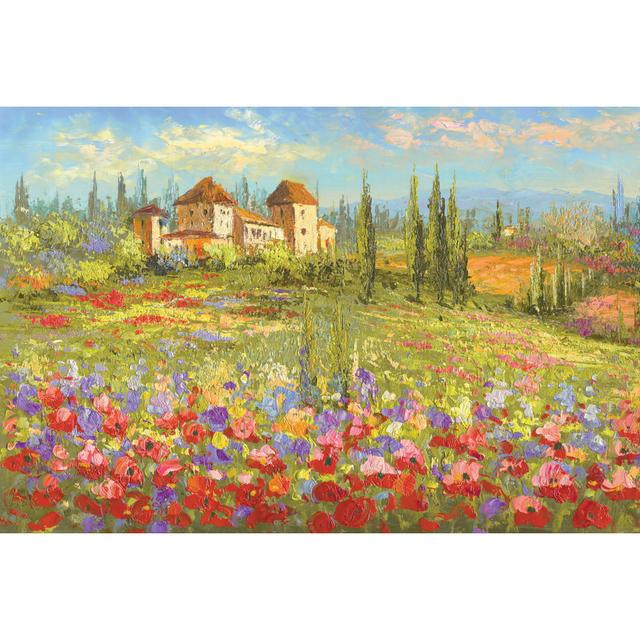 Painterly Tuscany - Wrapped Canvas Painting Brambly Cottage Size: 51cm H x 76cm W x 3.8cm D on Productcaster.